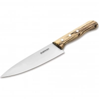 Кухонный шеф-нож Boker Tenera Chef’s Medium Ice Beech, 158 мм, сталь С75, рукоять белый бук купить в Витебске