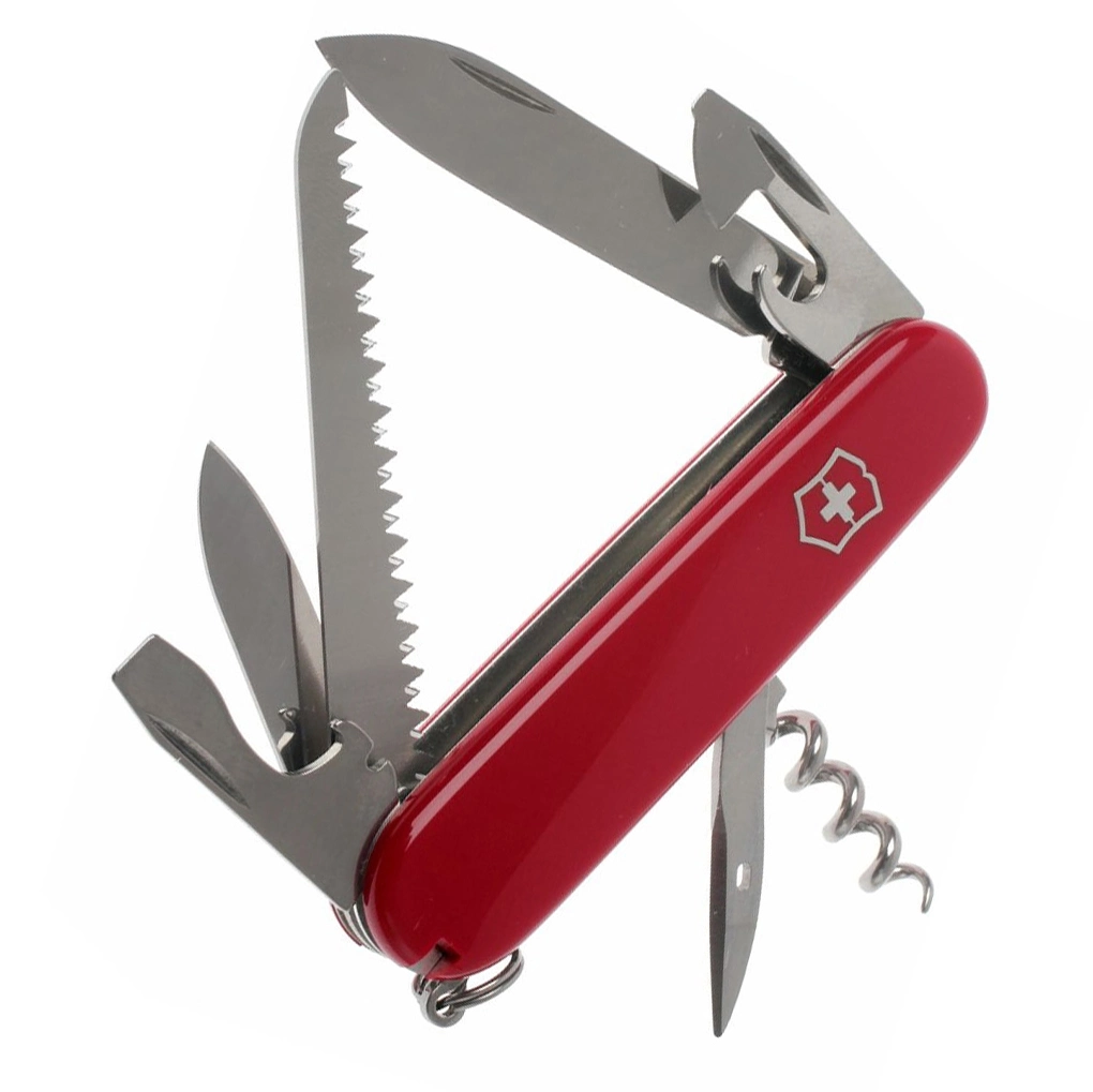 Нож перочинный Victorinox Camper, сталь X55CrMo14, рукоять Cellidor®, красный