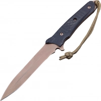 Нож с фиксированным клинком Spartan Blades Breed Fighter Dark Earth, сталь CPM-S35VN, рукоять черная микарта, чехол черный купить в Витебске