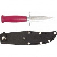 Нож с фиксированным лезвием Morakniv Scout 39 Safe Cerise, сталь Sandvik 12С27, рукоять береза, розовый купить в Витебске