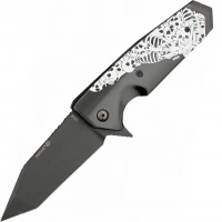 Нож складной Hogue EX-02 Tanto, сталь 154CM, рукоять ABS-пластик Skulls & Bones купить в Витебске