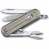 Нож Victorinox Classic SD Colors, Mystical Morning (0.6223.T31G) серый полупрозрачный, 7 функций 58мм купить в Витебске