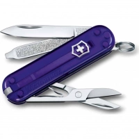 Нож Victorinox Classic SD Colors, Persian Indigo (0.6223.T29G) фиолетовый полупрозрачный, 7 функций 58мм купить в Витебске