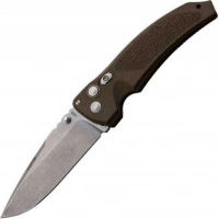 Складной нож Hogue EX-03 Drop Point Blade, сталь 154CM Stone-Tumbled, рукоять термопластик — Matte Brown (коричневый) купить в Витебске