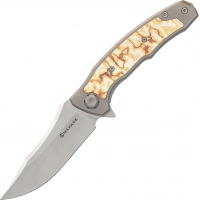 Складной нож Maxace Halictus Mokume, сталь M390, рукоять Mokume/Titanium купить в Витебске