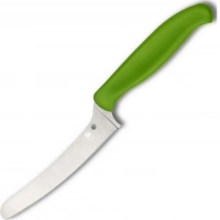 Универсальный кухонный нож Spyderco Z-Cut Offset Kitchen Green, сталь CTS™ — BD1 Alloy, рукоять зеленый полипропилен купить в Витебске