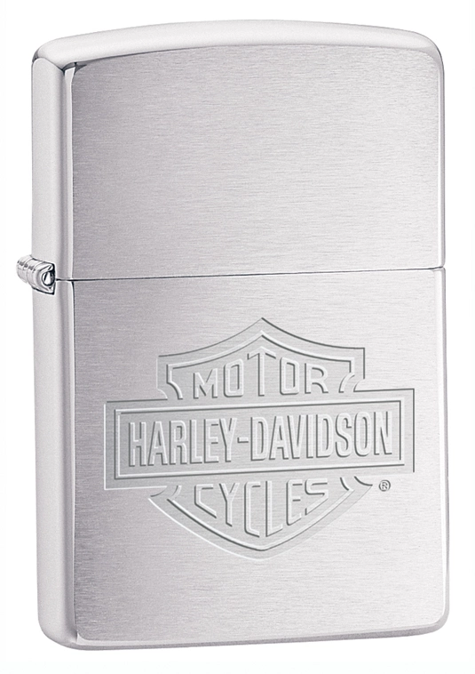 Зажигалка ZIPPO Harley-Davidson®, латунь/сталь с покрытием Brushed Chrome, серебристая, 36х12x56 мм