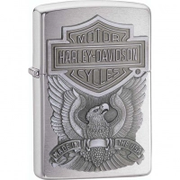 Зажигалка ZIPPO Harley-Davidson®, с покрытием Brushed Chrome, латунь/сталь, серебристая, 36x12x56 мм купить в Витебске