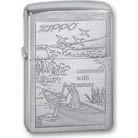 Зажигалка ZIPPO Row Boat Brushed Chrome, латунь с никеле-хром.покрыт., серебр., матов., 36х56х12 мм купить в Витебске