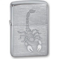 Зажигалка ZIPPO Scorpion Brushed Chrome, латунь с никеле-хром.покрыт., серебр., матов., 36х56х12 мм купить в Витебске